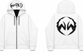 BASIC OVERSIZED BODY ZIP THROUGH HOODIE WHITE