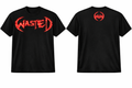 REGULAR FIT WASTED CREW NECK NEON  T-SHIRT RED