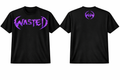 REGULAR FIT WASTED CREW NECK NEON  T-SHIRT PURPLE