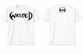 REGULAR FIT WASTED CREW NECK  T-SHIRT WHITE