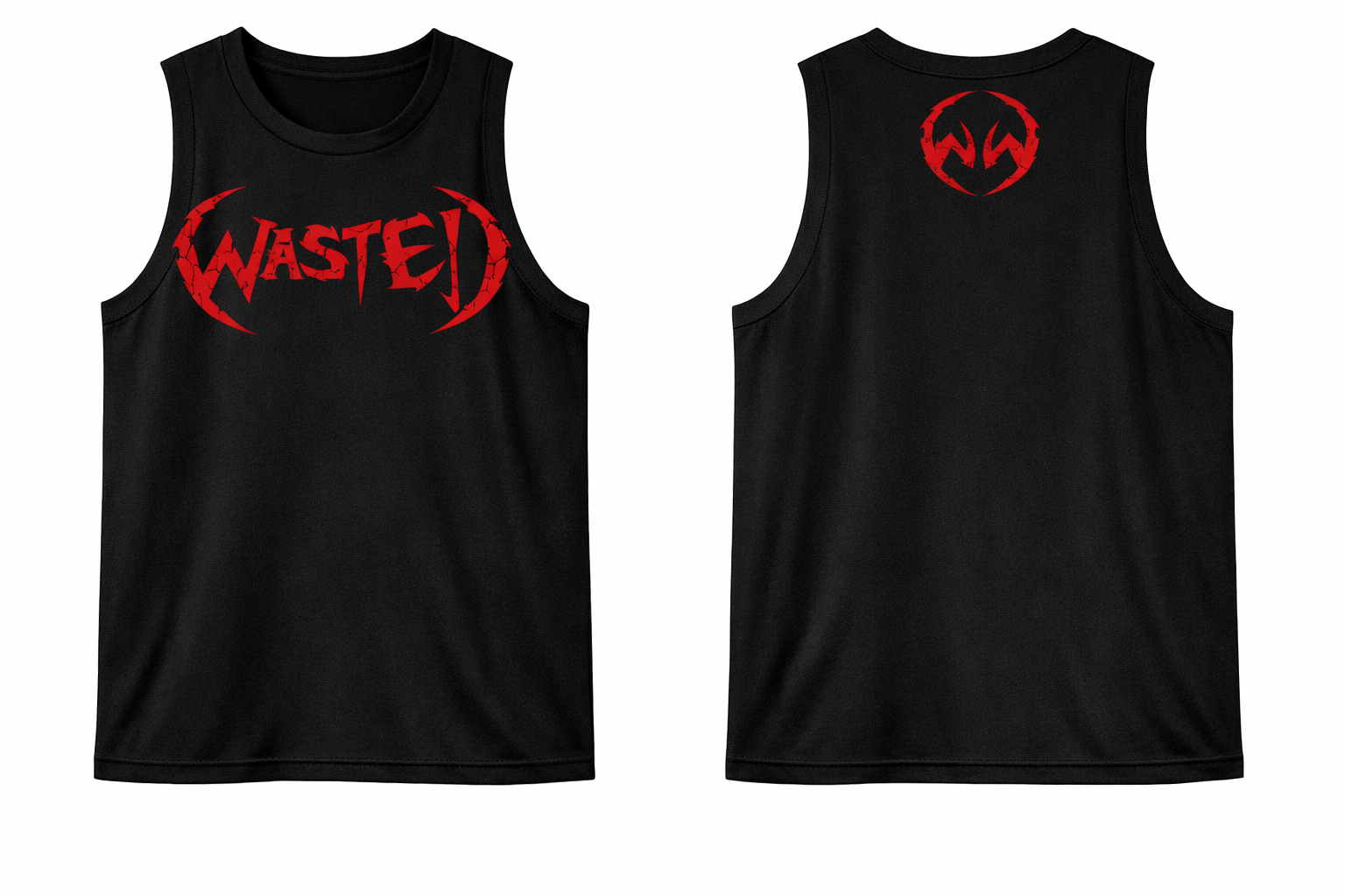 BASIC REGULAR FIT DROP ARMHOLE TANK RED