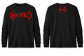 BLACK LONG SLEEVE REGULAR FIT CREW NECK T-SHIRT RED