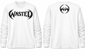 BLACK LONG SLEEVE REGULAR FIT CREW NECK T-SHIRT WHITE